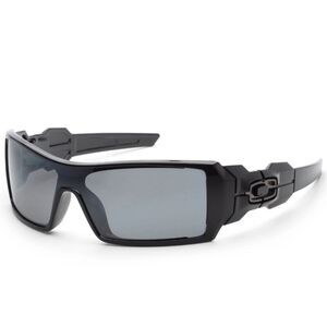 Oakley Oil Rig Polarized Sunglasses- Black/Black Iridium